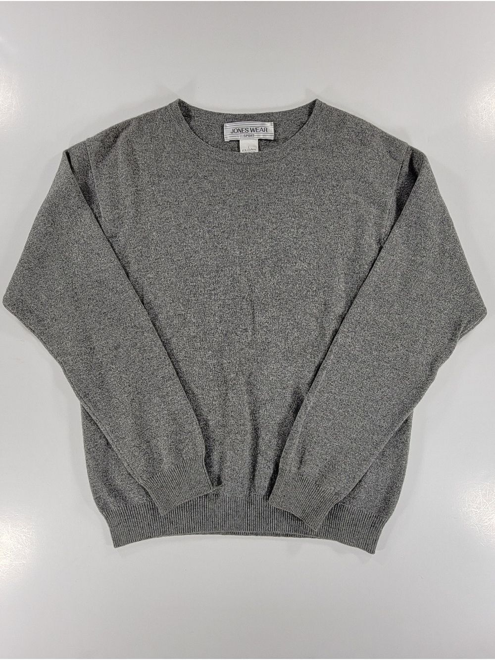 Vintage 100% Cashmere Jones Wear Sport Sweater Pullover Large Crew Long Sleeve